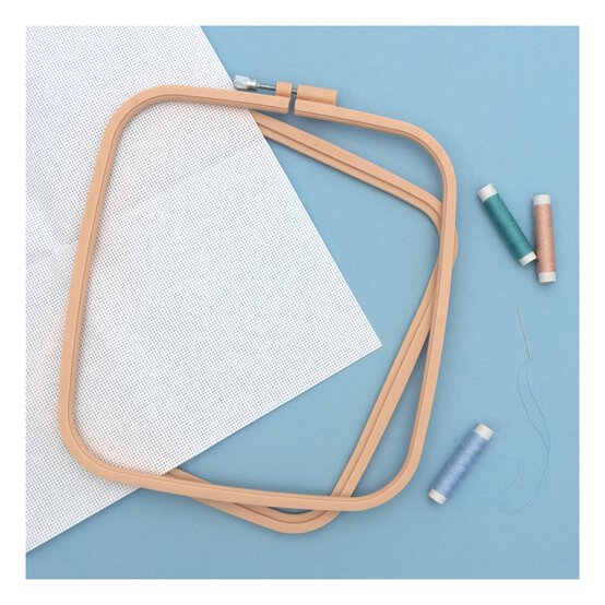 Plastic Rectangle Embroidery Hoop 26.5cm x 23cm image number 2