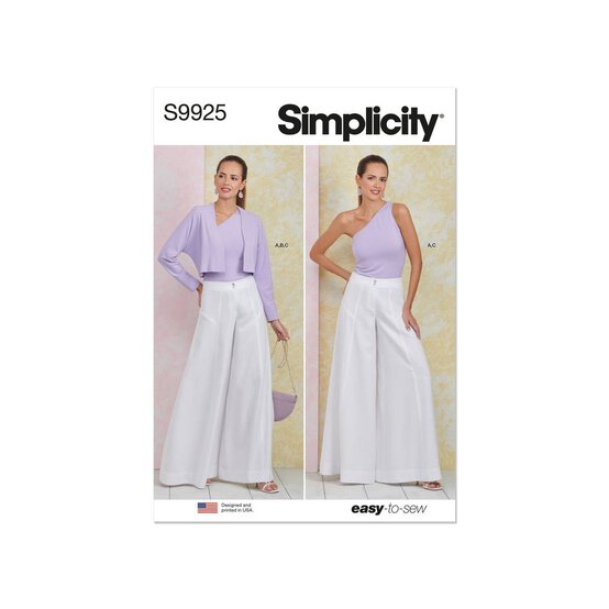 Simplicity Women's Trousers, Top and Jacket Sewing Pattern S9925 (U5 16-24) image number 1
