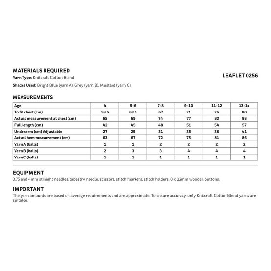 Knitcraft Children’s Ice Cream Cardigan Digital Pattern 0256 image number 2