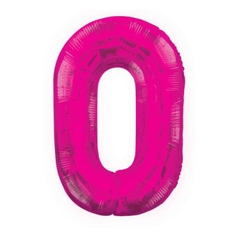 Extra Large Pink Foil 0 Balloon