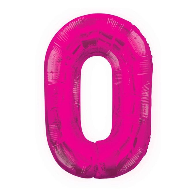 Extra Large Pink Foil 0 Balloon image number 1