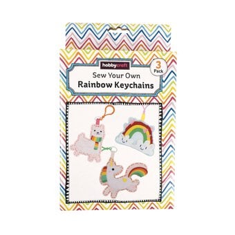 Sew Your Own Rainbow Keychains 3 Pack  image number 2