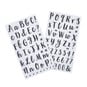 Black Brush Lettering Alphabet Chipboard Stickers 98 Pieces image number 1