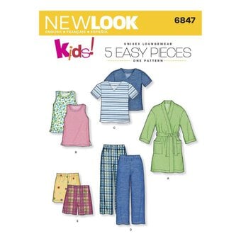 New Look Child Sleepwear Sewing Pattern 6847