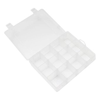 Clear Plastic Storage Box 19.5cm x 14.5cm