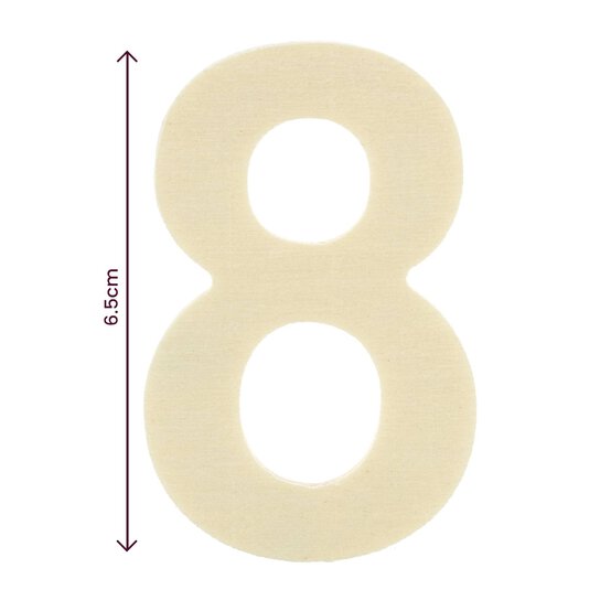 Small Wooden Number 8 6.5cm image number 4