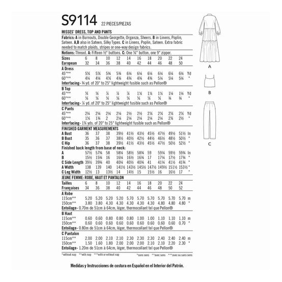 Simplicity Women&rsquo;s Separates Sewing Pattern S9114 (6-14) image number 2
