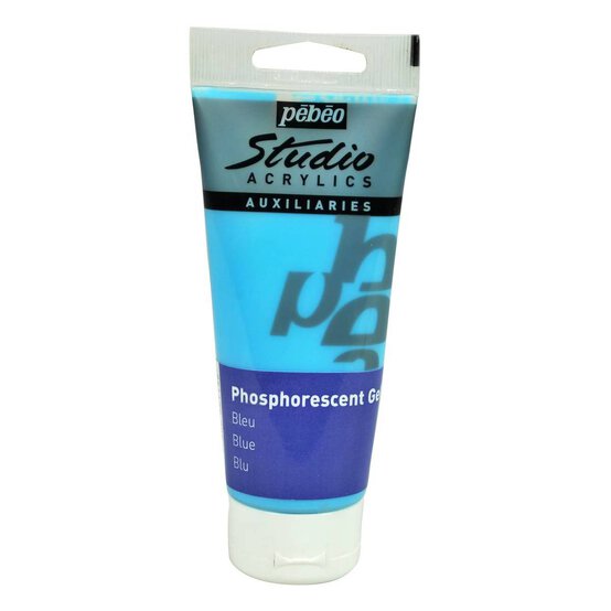 Pebeo Blue Phosphorescent Gel 100ml image number 1