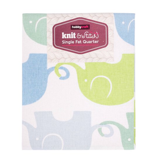 Elephant Single Printed Fat Quarter image number 1