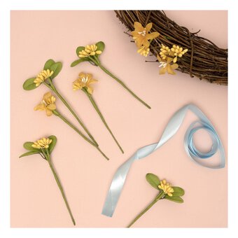 Yellow Floral Picks 8 Pack