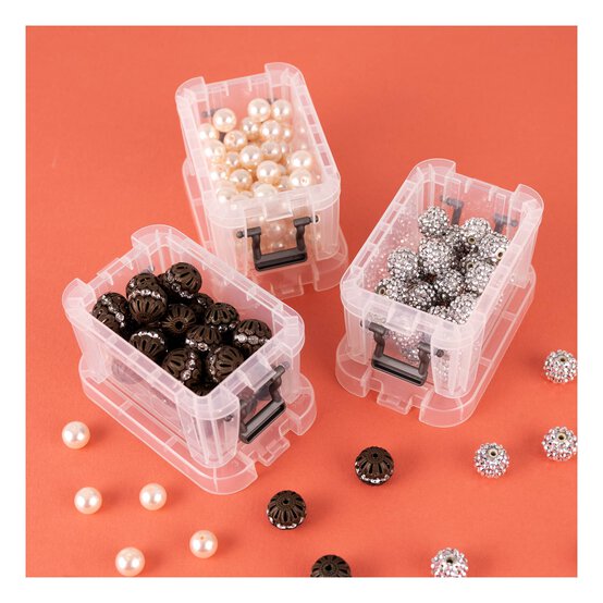 Whitefurze Allstore 0.2 Litre Clear Organiser Set 3 Pack  image number 3