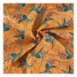 Artisan Orange Leaves Cotton Fabric by the Metre image number 1