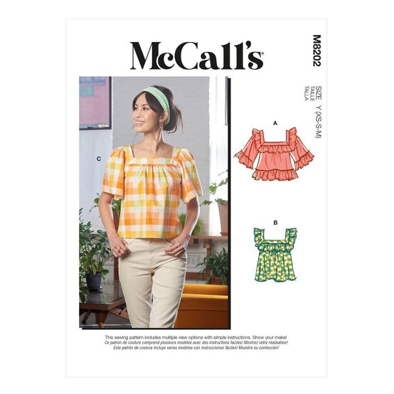 McCall's Women's Tops  Sewing Pattern M8202 (ZZ L-XXL) image number 1