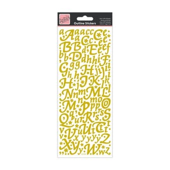 Anita's Gold Star Alphabet Outline Stickers 