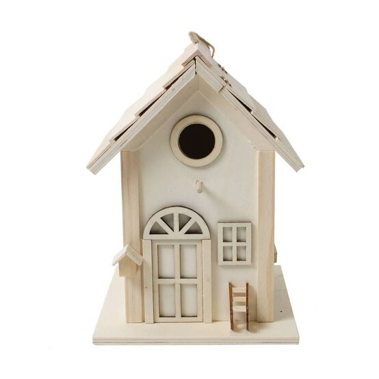 Bird House with Rocking Chair 19cm x 19cm x 26cm image number 1