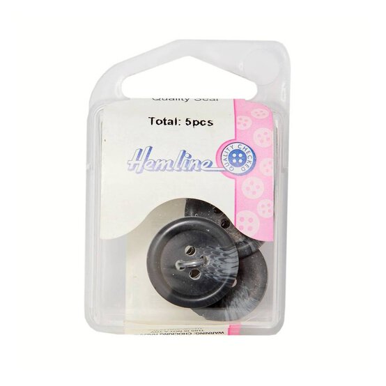 Hemline Assorted Basic Knitwear Button 5 Pack image number 2