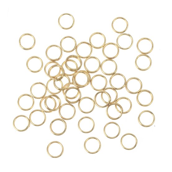 Gold Plated Split Rings 50 Pack image number 1