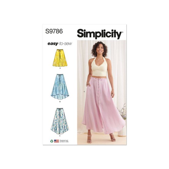 Simplicity Women's Skirts Sewing Pattern S9786 (D5 4-12) image number 1