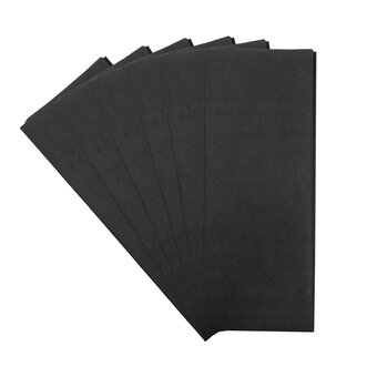 Deep Black Tissue Paper 50cm x 75cm 6 Pack