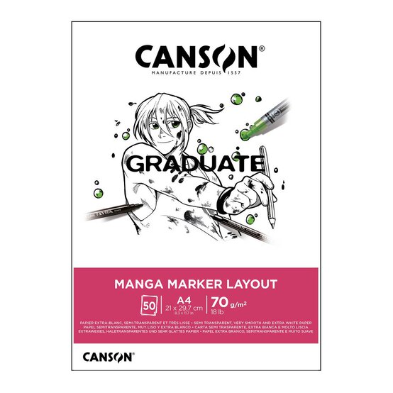 Canson Graduate Manga Marker Layout Pad A4  image number 1