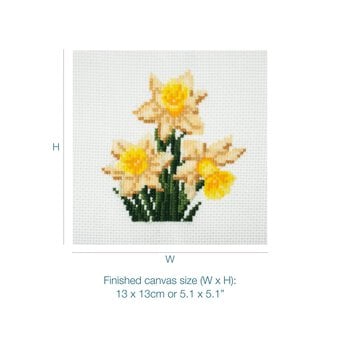 Trimits Daffodil Mini Cross Stitch Kit 13cm x 13cm image number 4
