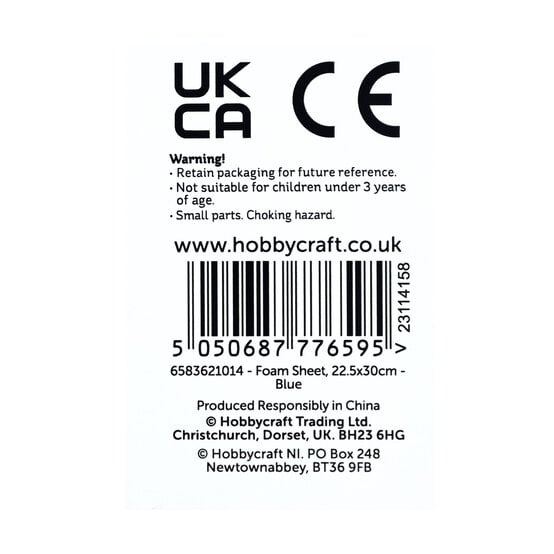 Blue EVA Foam Sheet 22.5cm x 30cm image number 5