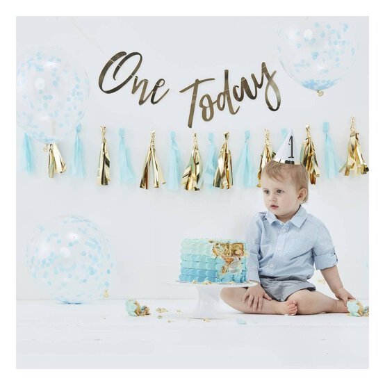 Ginger Ray Blue and Gold Cake Smash Kit image number 2