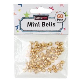 Mini Gold Jingle Bells 60 Pack image number 2