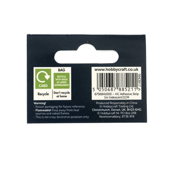 Iridescent Adhesive Gem Strip 1cm x 1m image number 6
