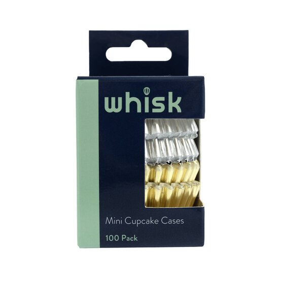 Whisk Gold and Silver Mini Cupcake Cases 100 Pack image number 5