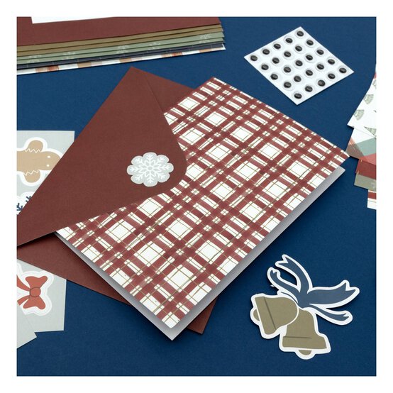 Tartan Christmas Card Kit 5 x 7 Inches 10 Pack image number 6