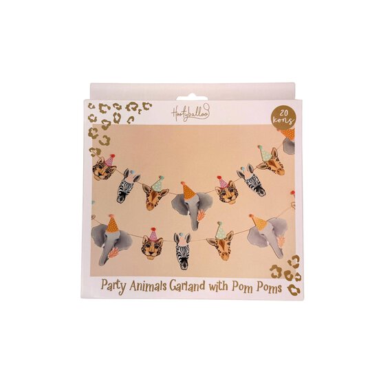 Party Animal Animal Pom Pom Garland 2m image number 1