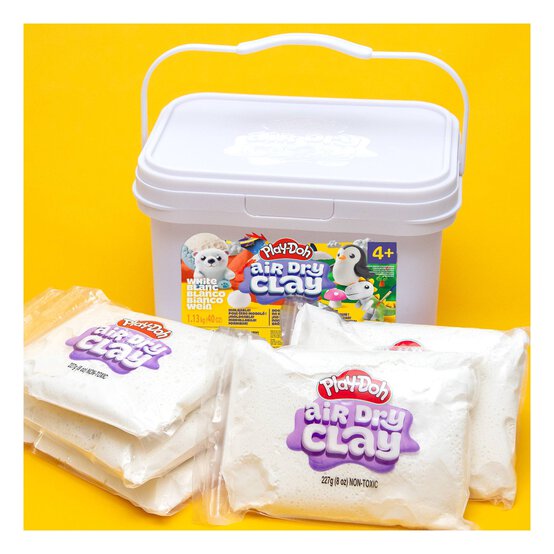 Play-Doh White Air Dry Clay Mega Tub 1.1kg image number 2