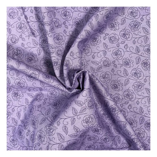Lilac Cotton Rose Blender Fabric by the Metre image number 1