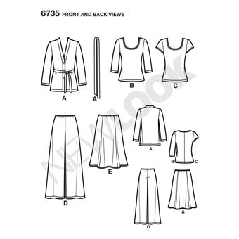 New Look Women's Separates Sewing Pattern 6735