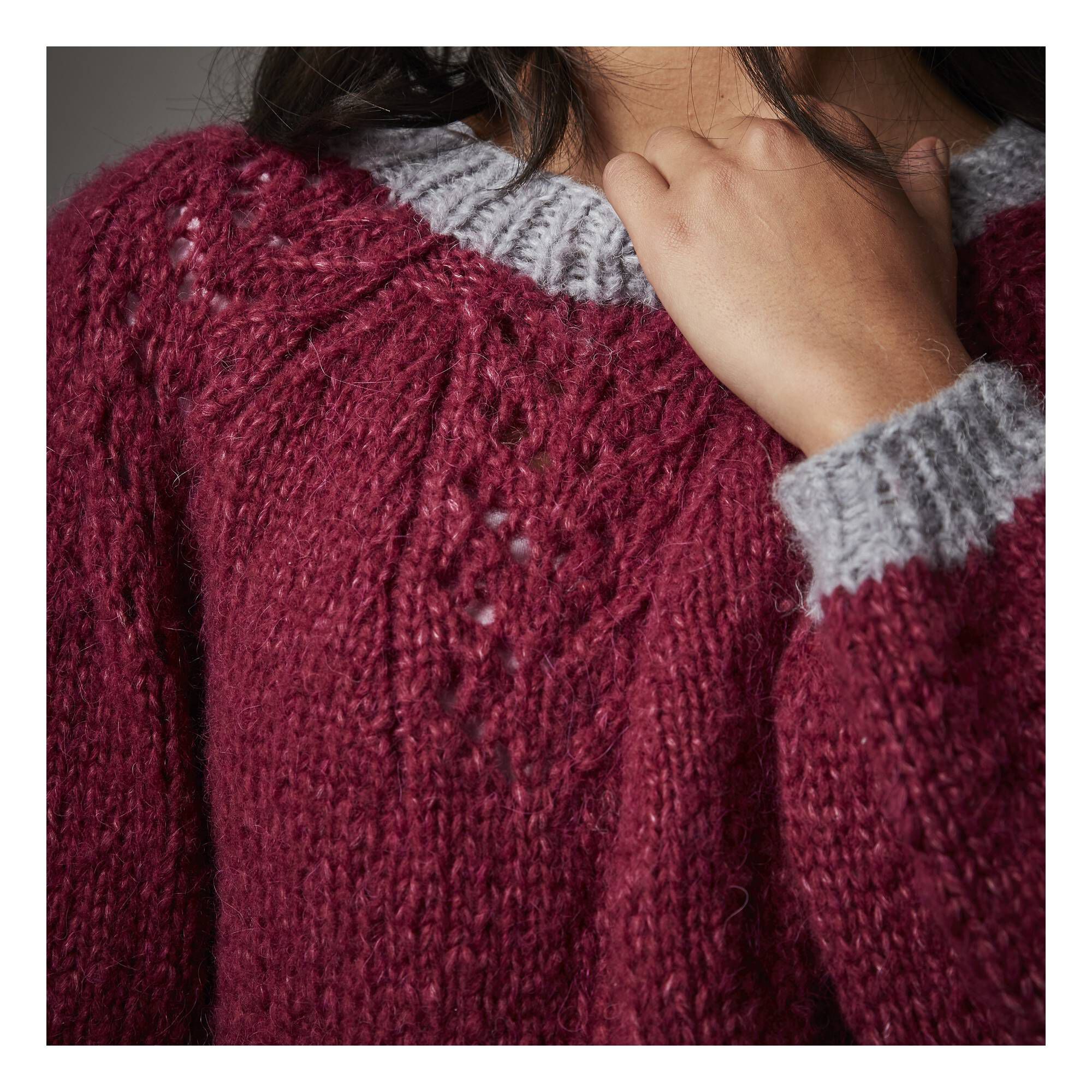 Knitcraft Lace Yoke Jumper Digital Pattern 0128 Hobbycraft