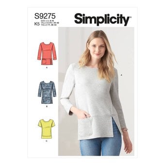 Simplicity Tops in Two Lengths Sewing Pattern S9275 (8-16)