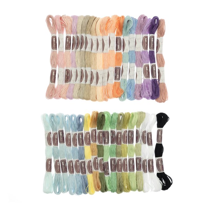 Pastel Embroidery Floss 8m 36 Pack Hobbycraft
