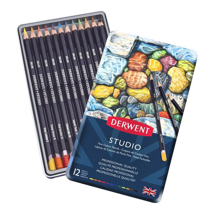 Derwent Studio Colouring Pencils 12 Pieces image number 1