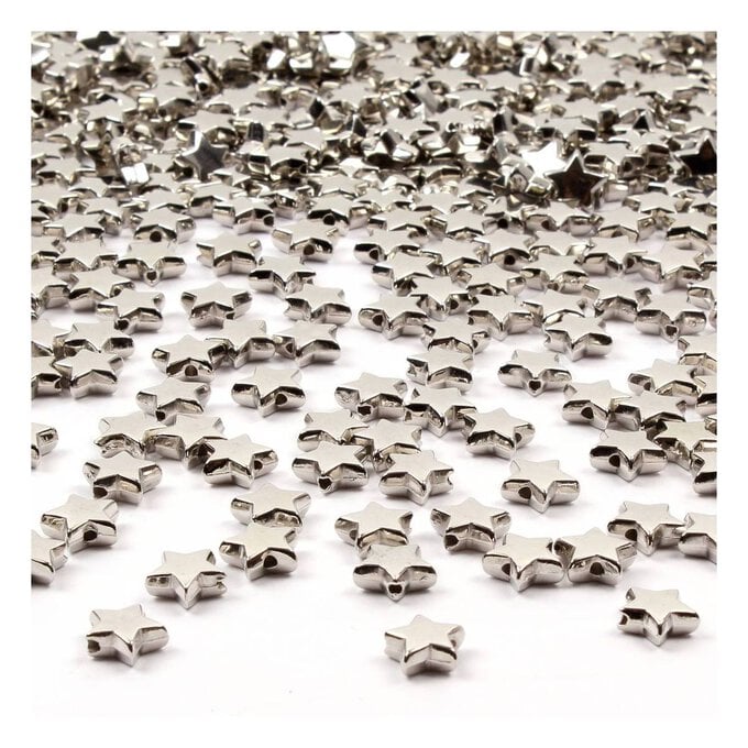 Rhodium Star Beads 100 g image number 1