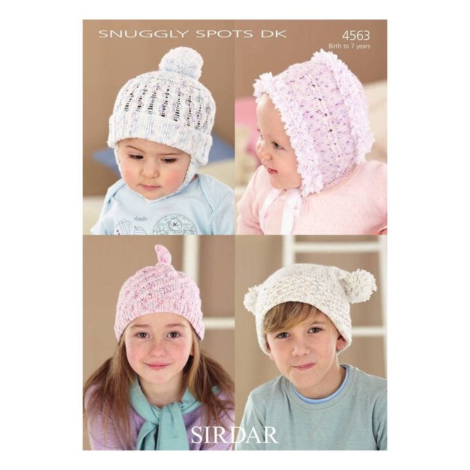 Sirdar Snuggly Spots DK Hats Digital Pattern 4563 image number 1