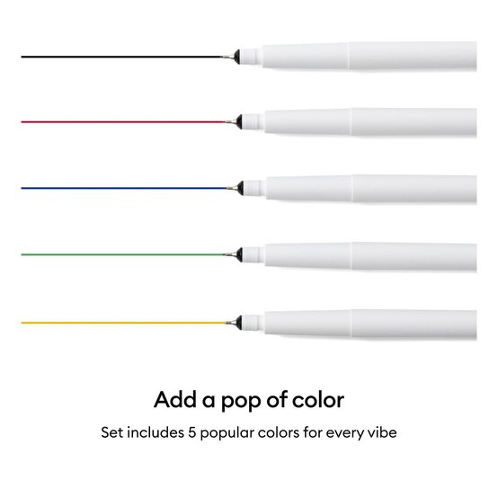 Cricut Colour Classic Fine Point Pens 5 Pack image number 2