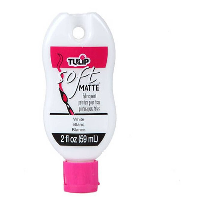 Tulip White Soft Matte Fabric Paint 59ml image number 1