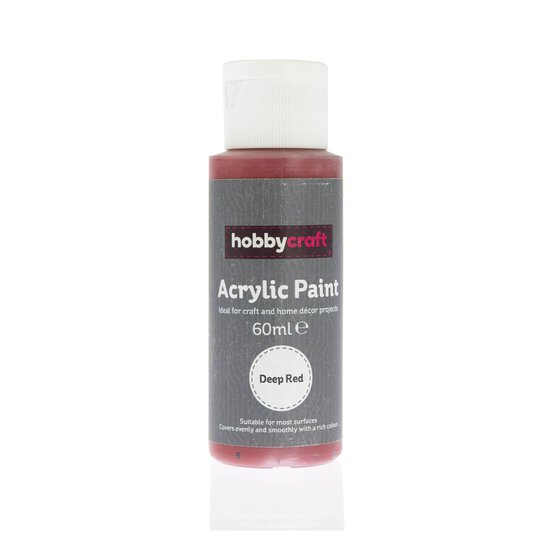 Deep Red Acrylic Craft Paint 60ml image number 1