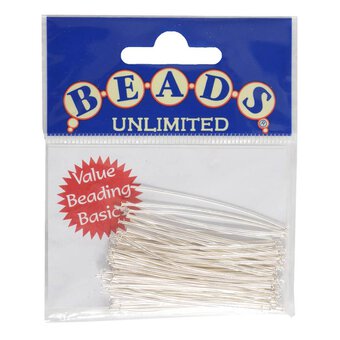Beads Unlimited Sterling Silver Long Ballwire Fish Hooks 2 Pack