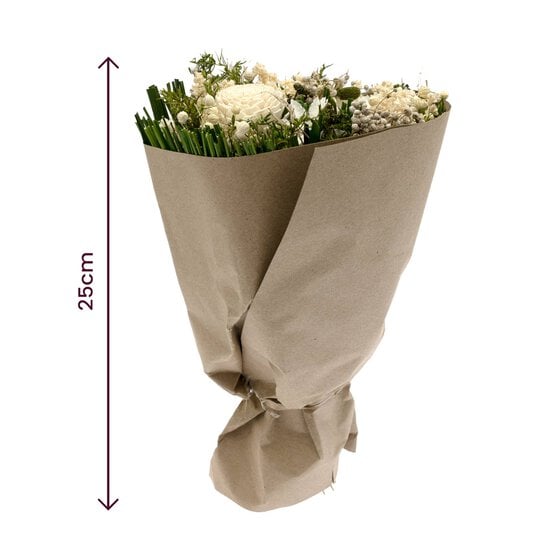 White Natural Dried Bouquet 25cm  image number 5