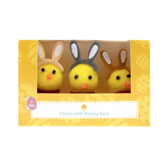 Yellow Chicks with Bunny Ears 3 Pack image number 4