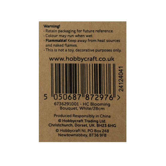 White Blooming Bouquet 28cm image number 4
