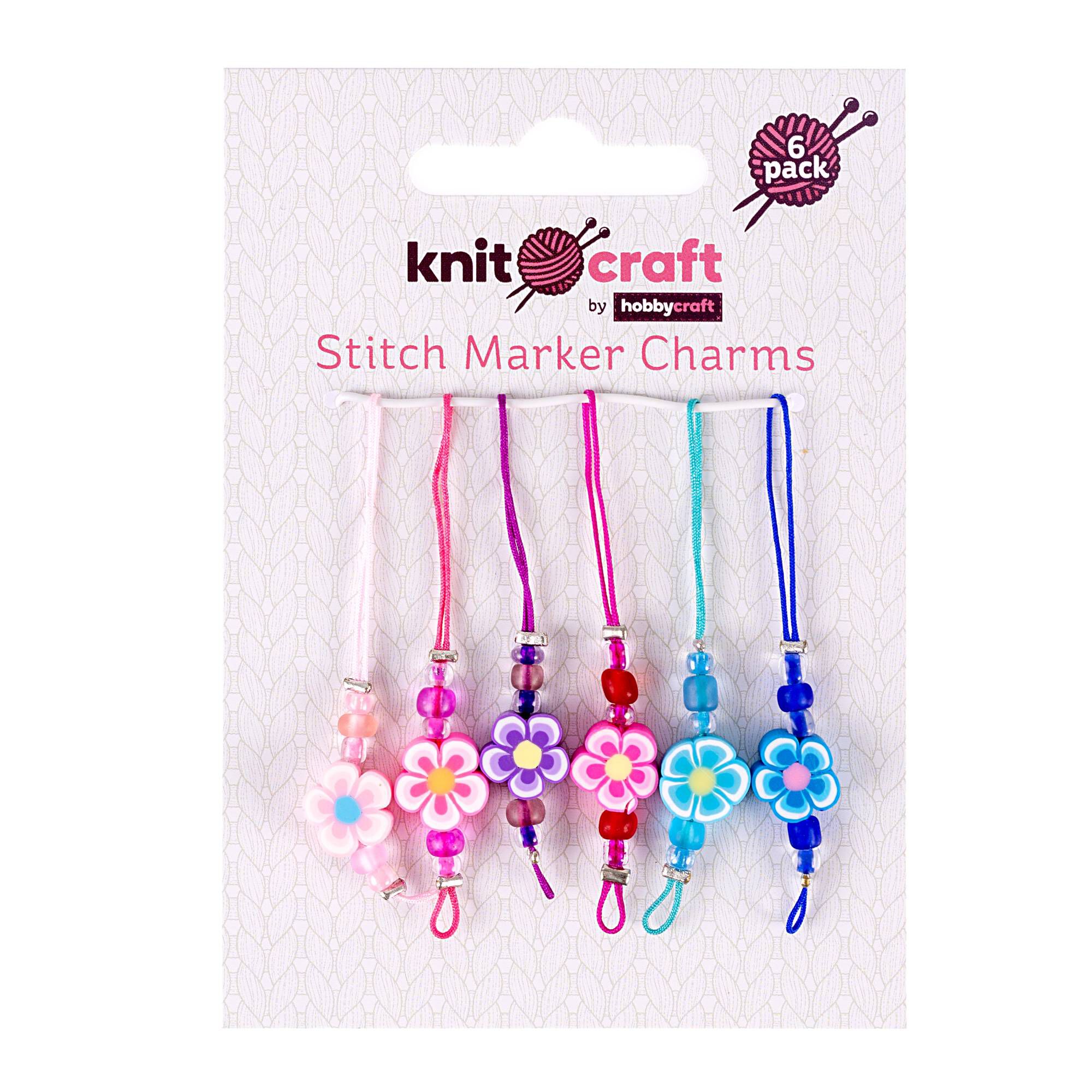 Floral Stitch Marker Charms 6 Pack Hobbycraft