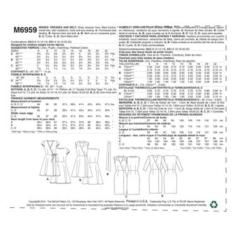 McCall’s Women’s Dress Sewing Pattern M6959 (14-22)